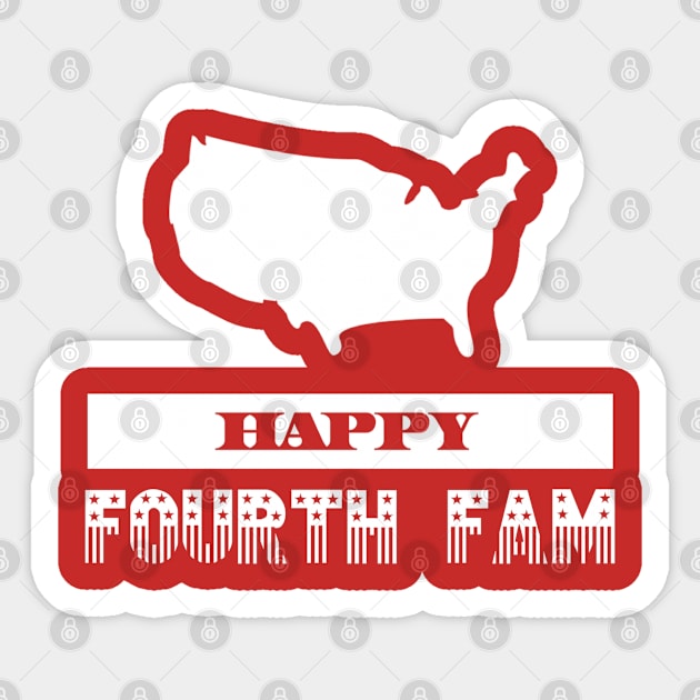 Happy Fourth Fam Sticker by GrayDaiser